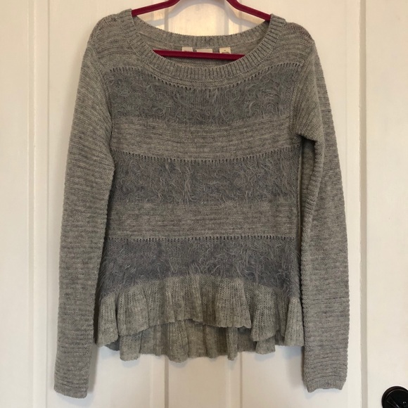 Sleeping On Snow Sweaters - Anthropologie Sleeping on Snow Gray Nuvola Sweater Size Small